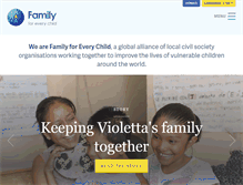 Tablet Screenshot of familyforeverychild.org